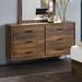 Global Pronex Wood Dresser with 6 Drawer in Walnut Finish