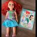 Disney Toys | Disney’s Little Mermaid Princess Ariel Doll & Coloring Book | Color: Brown | Size: Osg