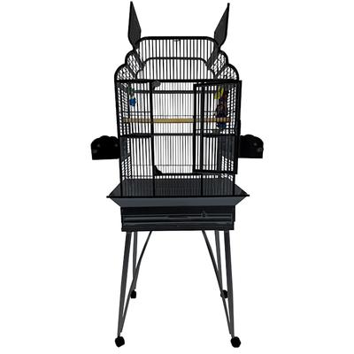 A&E Cage Company 2620 Victorian Open Top Bird Cage in Black, 26" L X 20" W X 65" H