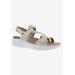 Extra Wide Width Women's Serenity Sandal by Drew in Cream Combo (Size 8 1/2 WW)