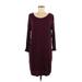 Workshop Republic Clothing Casual Dress - Shift: Burgundy Solid Dresses - Women's Size Medium