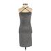 Forever 21 Casual Dress - Sheath Halter Sleeveless: Silver Animal Print Dresses - Women's Size Small - Print Wash