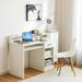 Latitude Run® Home Office Desk Wood in White | 35.5 H x 41.5 W x 22 D in | Wayfair 50270937DB464AFCA7E8CAECA42E77CF