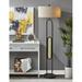 Joss & Main Viktor 62" Floor Lamp Metal in Black/Brown/White | 62 H x 19 W x 12 D in | Wayfair D555814940884505A640FF8D5DD91B1E