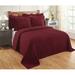 Latitude Run® Galva Standard Stripe Pattern Coverlet/Bedspread w/ Sham Set Chenille/Cotton in Red | King Coverlet + 2 King Pillowcases | Wayfair