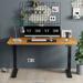 The Twillery Co.® Putnam Height Adjustable Standing Desk Wood/Metal in Black | 55.11 W x 23.62 D in | Wayfair FD7D101CCA964F77A856B5E2A74AEAC4