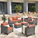 Red Barrel Studio® Kaniha 7 Piece Rattan Sofa Seating Group w/ Cushions Synthetic Wicker/All - Weather Wicker/Olefin Fabric Included/Wicker/Rattan | Outdoor Furniture | Wayfair