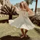 Robe à volants pour filles 100% coton robes de princesse blanches douces à plusieurs niveaux à