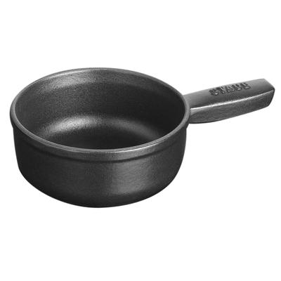 Staub Cast Iron 12-oz Mini Cheese Fondue Pot - Matte Black - 1 unit