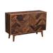 Plank Style 6 Drawers Wooden Dresser with Splayed Legs, Natural Brown