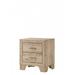 Global Pronex Wooden Nightstand with 2 Drawers in Natural