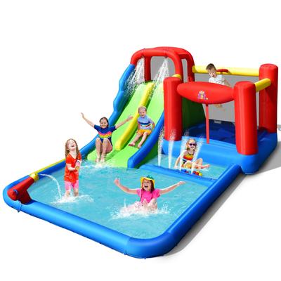 Costway Inflatable Water Slide Kids Jumping Bounce Castle Splash Pool - See Details