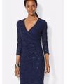 Ralph Lauren Dresses | Ralph Lauren Evening Navy Blue Sequin Lace Dress | Color: Blue | Size: 2