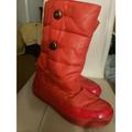 Coach Shoes | Coach Polina Puffer Shiny Nylon Quilted Red Winter Boots Beautiful 11 | Color: Black | Size: 11