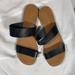 J. Crew Shoes | J Crew Double Strap Sandals Size 8 | Color: Black/Tan | Size: 8