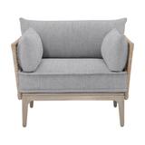 Bernhardt Catalonia Patio Chair w/ Cushions Wood/Metal in Gray, Size 26.0 H x 38.0 W x 31.5 D in | Wayfair O1502_6031-010