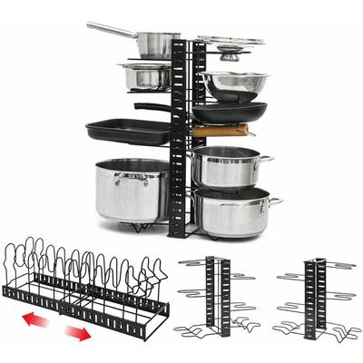 Teleskop Pfannen Organizer mit 12 Ablagen - Topfdeckel Aufbewahrung Topf Regal Image