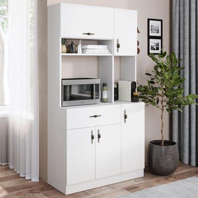 Living Skog Pantry Kitchen Microwave Storage Cabinet