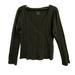 Anthropologie Sweaters | Anthropologies Woman's Xl Cardigan Top Slim Fit Black Long Sleeve Button Front | Color: Black | Size: Xl