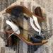 J. Crew Shoes | J. Crew Slip On Heel Sandals W Leather Robe Ankle Tie Sz 9 (S6) | Color: Cream/Gray | Size: 9