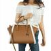 Michael Kors Bags | Michael Kors Avril Large Top Zip Satchel Shoulder Bag Brown Fur | Color: Brown/White | Size: Os