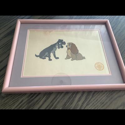 Disney Wall Decor | Disney Serigraph Lady And The Tramp | Color: Pink/Purple | Size: Os