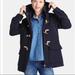 J. Crew Jackets & Coats | J Crew Wool Melton Classic Duffle Toggle Hooded Coat Jacket Womens Size 4 Hood | Color: Blue | Size: 4