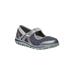 Wide Width Women's Onalee Flat by Propet in Blue Silver (Size 8 1/2 W)