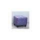 Sywlwxkq Ottoman Square Foot Stool Oil Wax Leather Footstool Soft Footstool Shoe Change Stool Anti-Slip Footstool Easy to Clean Footstool, Taro Purple- 30 * 30 * 30cm