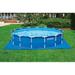 Intex 28253EH 18ft x 48in Metal Frame Above Ground Pool Set w/ Pump & Cover Steel in Blue/Gray/White | 48 H x 216 W x 216 D in | Wayfair