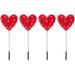 Northlight Seasonal Heart Valentine's Day Pathway Marker Lawn Stakes Clear Lights Plastic in Red | 28.75 H x 0.75 W x 11 D in | Wayfair