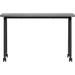 Lorell Training Table w/ Casters Wood/Metal in Gray | 47.25 H x 23.63 W x 23.63 D in | Wayfair LLR60845