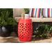 Baxton Studio Hallie Modern and Contemporary Red Finished Metal Outdoor Side Table - Wholesale Interiors H01-101371 Red Metal Side Table