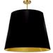 Mercer41 Oversized Drum 1 Light Drum Cylinder Pendant Fabric in Black/Yellow | 32" H x 32" W x 32" D | Wayfair 3627A55F898E46E5A7EE83898AB624F4