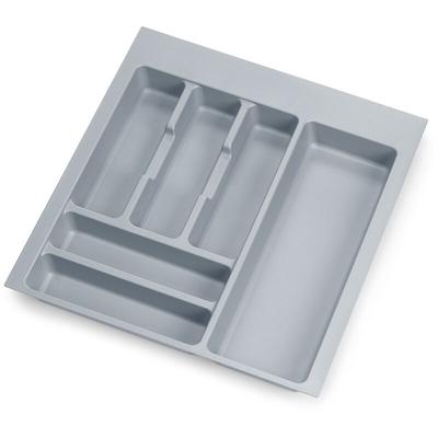 Besteckeinsatz Optima für Universalschublade, Modul 500mm, Kunststoff, Grau - Grau - Emuca Image