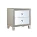 Global Pronex Wood Nightstand with 2 Drawers in Champagne