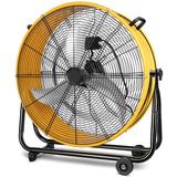 30 in. Yellow 3-Speed Round High Velocity Air Movement Floor Fan with 2 Wheels - 9.8 in. W * 37.4 in. D * 33.9 in. H