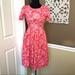 Lularoe Dresses | Lularoe Coral Amelia Paisley Floral Print Size: Extra Small | Color: Red/Pink | Size: Xs