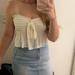 American Eagle Outfitters Tops | American Eagle White Strapless Top | Color: Cream/White | Size: M