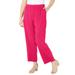 Plus Size Women's Gauze Ankle Pant by Catherines in Pink Burst (Size 3X)