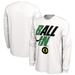 Men's Nike White Oregon Ducks Ball In Bench Long Sleeve T-Shirt