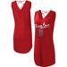 Women's G-III 4Her by Carl Banks Red Boston Sox Game Time Slub Beach V-Neck Cover-Up Dress