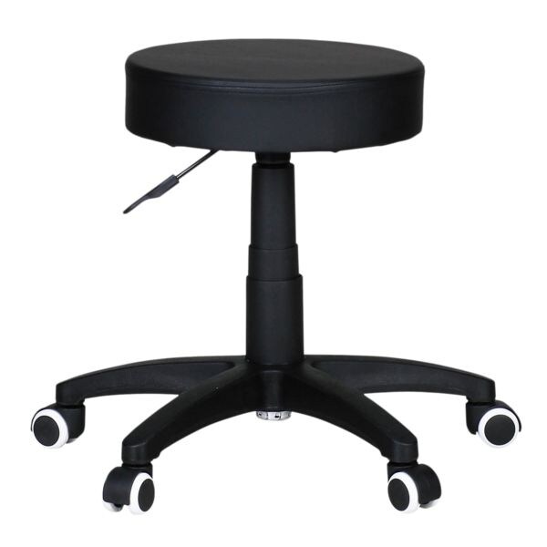 Amstyle Höhenverstellbarer Hocker zum Sitzen oder als Fußablage Kunstleder schwarz Image