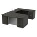 Black Tie U Shaped Executive Desk 72W x 114D