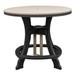 OS Home and Office Model Counter Height Round Table in Weatherwood with Black Base