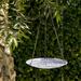 Alpine Corporation 10" Round Glass Mosaic Hanging Birdbath, Blue