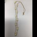 Kate Spade Jewelry | Kate Spade Gold Tone And Beige/Cream Enamel Bow Necklace | Color: Cream/Gold | Size: 32 Inches