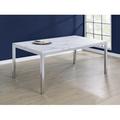 Latitude Run® 64" Dining Table Wood/Metal in Brown/Gray/White | 30 H x 64 W x 38 D in | Wayfair 4173DFDBA5C142E3A6D244006A51D400