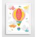 Finny and Zook Oh The Places You'll Go Pink Hot Air Balloon Personalized Paper Print in Pink/Red/Yellow | 14 H x 11 W in | Wayfair P001771