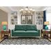 Everly Quinn 70"Velvet Square Arm Modern Style Sofa w/ Golden Leg Velvet in Blue | 32.9 H x 70 W x 31.5 D in | Wayfair